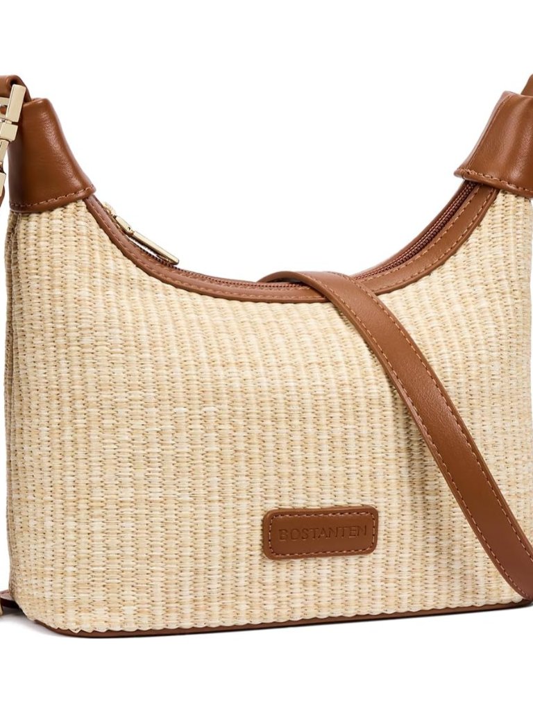 Straw Crossbody Bags For Women Summer Raffia Purse Handbags For Beach, Vacation,